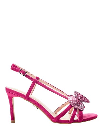 Moda in Pelle Narra Floral Embellished Strappy Sandals, Pink