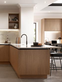John Lewis Edition Seville Fitted Kitchen - view 2, Medium Oak
