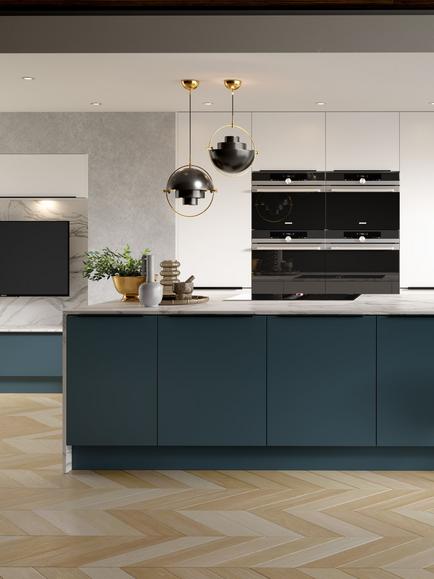 John Lewis Edition Geneva Fitted Kitchen, Marine
