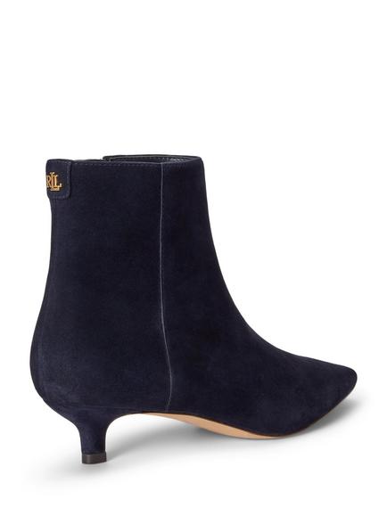 Lauren Ralph Lauren Francesca Suede Ankle Boots, Navy - view 2, Navy