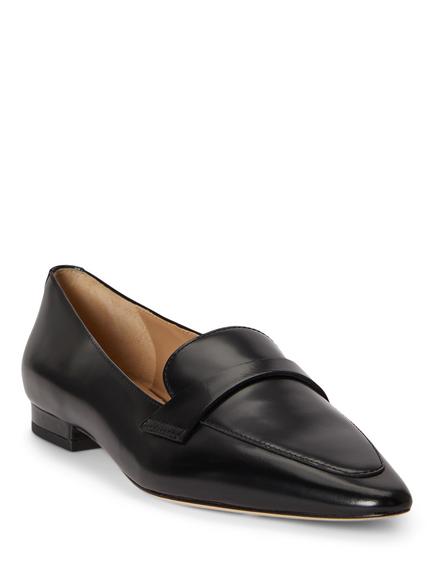 Lauren Ralph Lauren Audri Glazed Leather Loafers, Black - view 2, Black