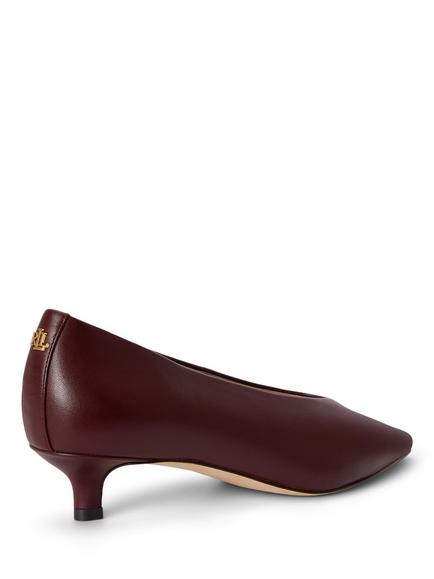 Lauren Ralph Lauren Francesca Nappa Leather Pumps, Garnet - view 2, Garnet