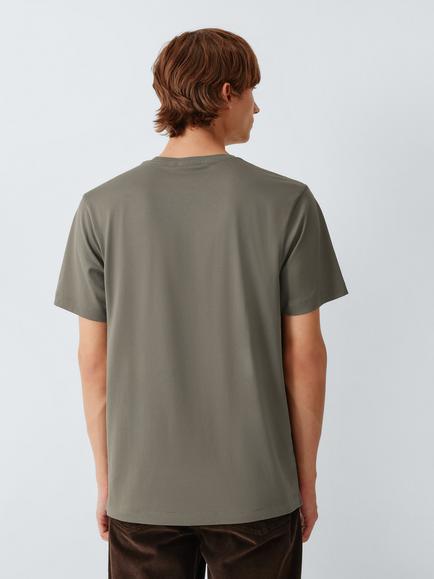 John Lewis Supima Cotton Crew Neck T-Shirt - view 2, Mole