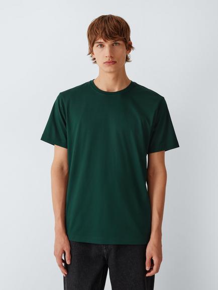 John Lewis Supima Cotton Crew Neck T-Shirt, Scarab