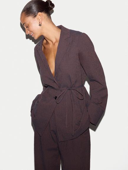 Jigsaw Linen Blend Relaxed Shacket, Navy, Navy