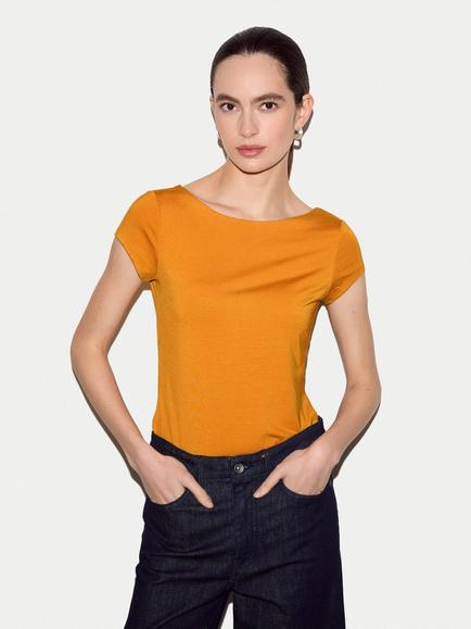 Jigsaw Modal Jersey Top, Orange