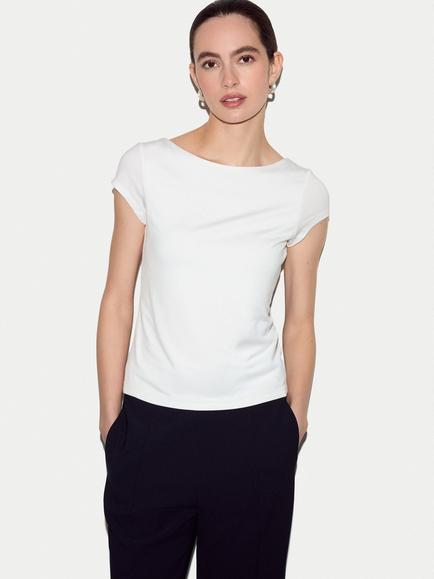 Jigsaw Modal Jersey Top, White