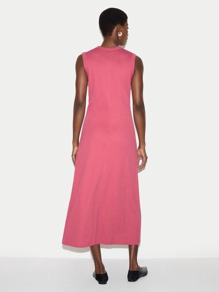 Jigsaw Ribbed Button Sleeveless Dress - view 2, Pink