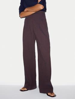Jigsaw Linen Blend Relaxed Trousers, Navy, Navy