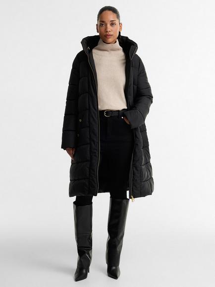 Barbour International Brantley Long Puffer Jacket, Black - view 2, Black