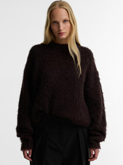 Barbour International Gea Crew Neck Jumper, Brown, Brown