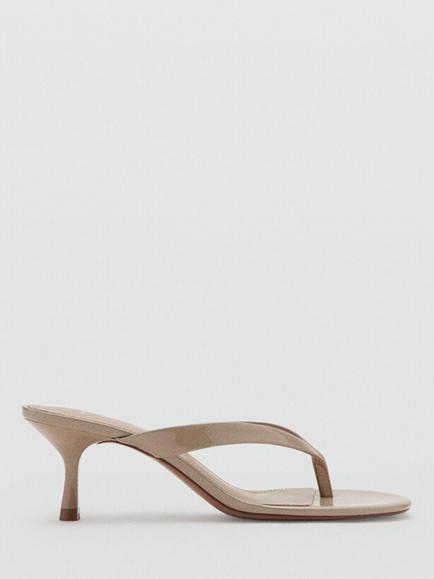 Mango Stiletto Heel Strappy Sandals, Taupe