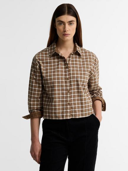 Barbour Ravenshill Boxy Cotton Blend Shirt, Light Muted Tartan, Lt Muted Tartan