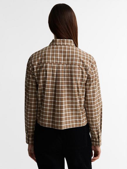 Barbour Ravenshill Boxy Cotton Blend Shirt, Light Muted Tartan - view 2, Lt Muted Tartan