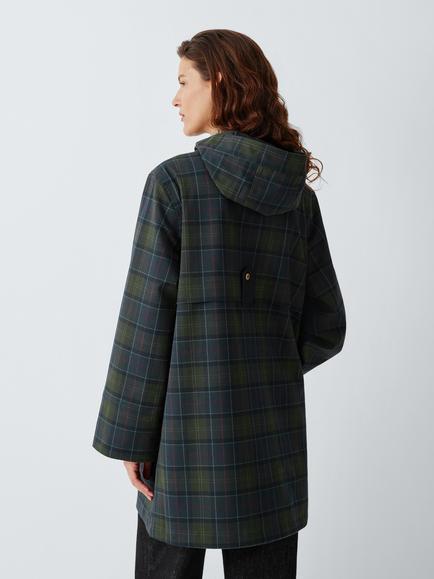 Barbour Rotsea Check Waterproof Jacket, Navy/Green - view 2, Navy/Green
