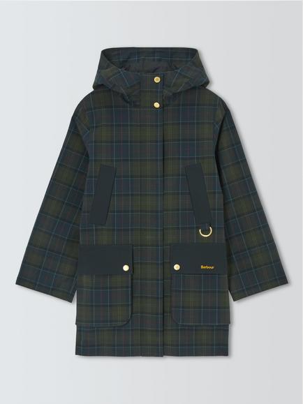 Barbour Rotsea Check Waterproof Jacket, Navy/Green, Navy/Green
