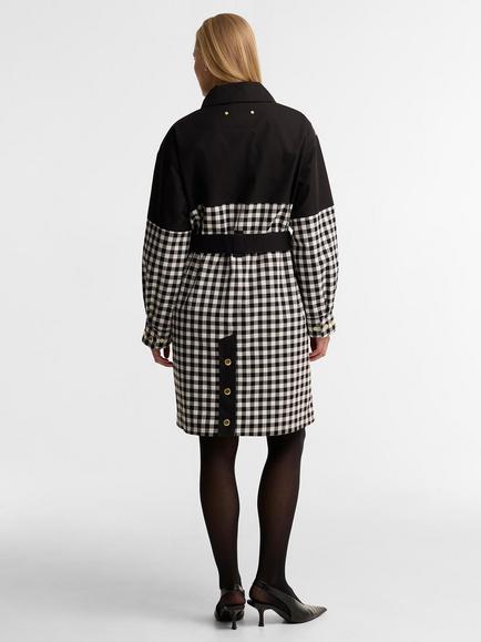 Barbour International Gea Gingham Showerproof Jacket, North Check Black - view 2, North Chec Black