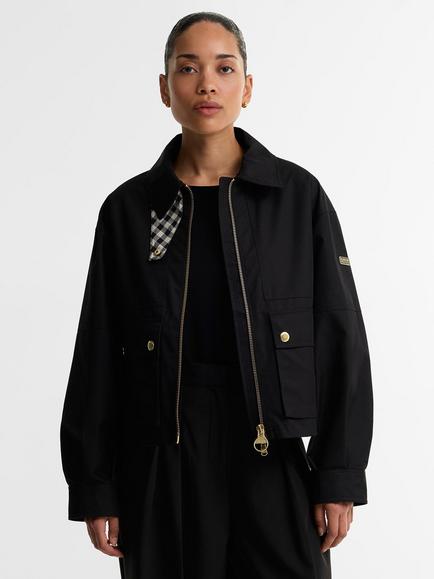 Barbour International Gabriette Showerproof Jacket, Black, Black