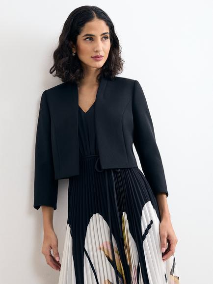 Phase Eight Catherine Cropped Blazer, Black, Black