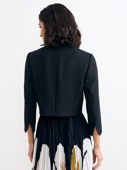 Phase Eight Catherine Cropped Blazer, Black - view 2, Black