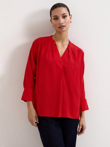 Phase Eight Cynthia Long Sleeve Top, Red, Red