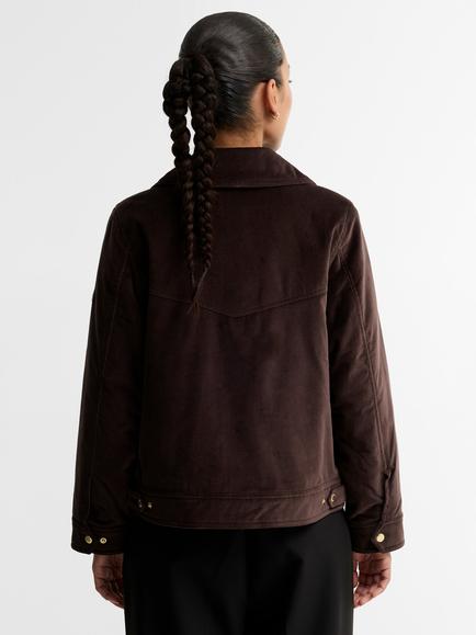 Barbour International Hanson Velvet Casual Jacket, Brown - view 2, Brown