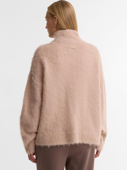 Barbour International Ramona Knit Zip Up Jacket, Nutmeg - view 2, Nutmeg