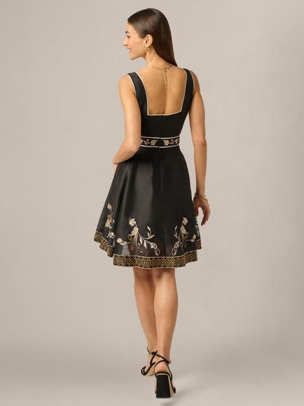 Adrianna By Adrianna Papell Embroidered Shift Dress, Black/Multi - view 2, Black/Multi
