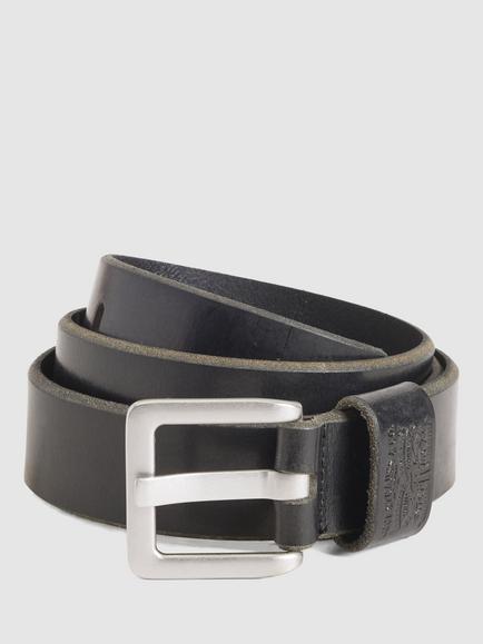 Levi's Arlo Wide Prong Leather Belt, Caviar