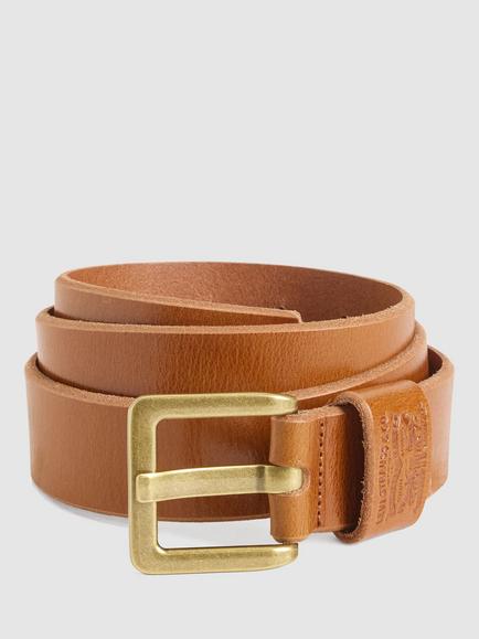 Levi's Arlo Wide Prong Leather Belt, Mocha Bisque