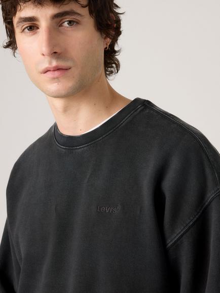 Levi's Authentic Crew Sweatshirt, Faded Wash Jet Blk - view 2, Faded Wash Jet Blk