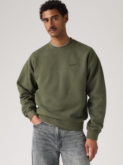 Levi's Authentic Crew Sweatshirt, Garment Dye Deep, Garment Dye Deep
