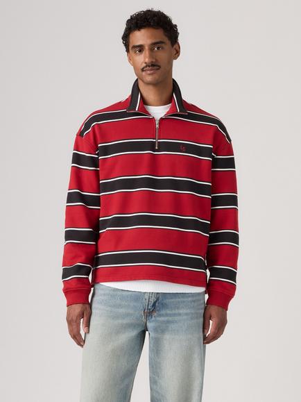 Levi's Cameron Quarter-Zip Jumper, Hamersley Stripe - view 2, Hamersley Stripe