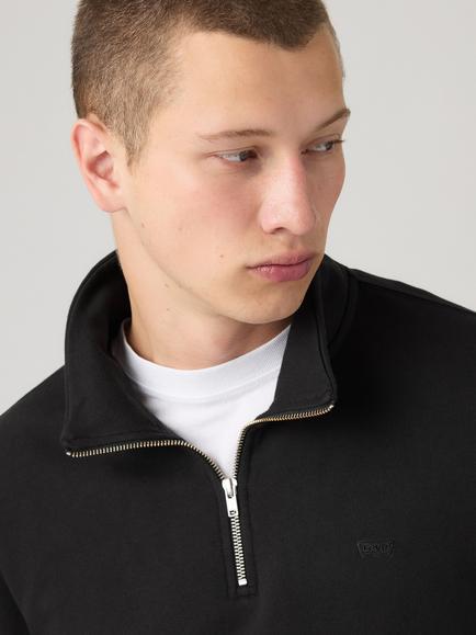 Levi's Original Housemark Quarter Zip Sweatshirt, Mineral Black - view 2, Mineral Black
