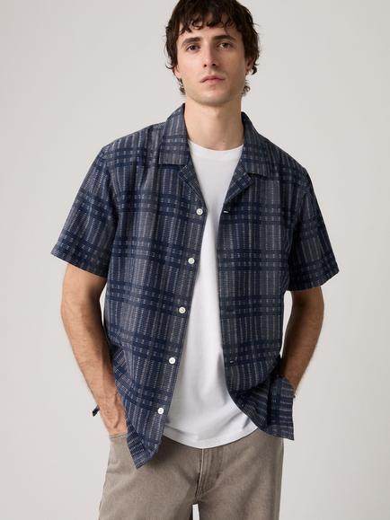 Levi's Sunset Camp Cotton Linen Blend Shirt, Zoe Plaid Dobby, Zoe Plaid Dobby