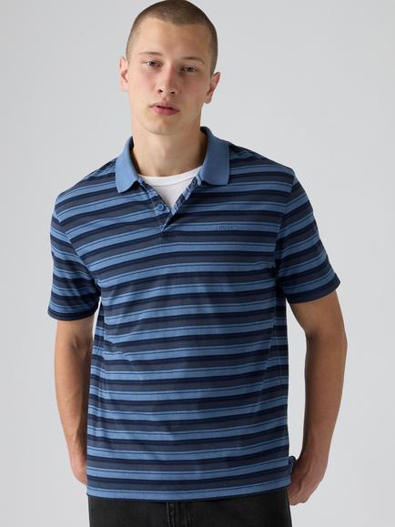 Levi's Authentic Stripe Cotton Polo Shirt, Donaldson Strp River
