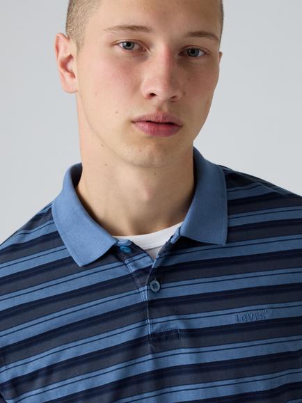 Levi's Authentic Stripe Cotton Polo Shirt - view 2, Donaldson Strp River
