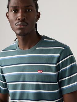 Levi's Original Housemark Stripe Crew Neck Cotton T-Shirt, Stan Stripe Moonli - view 2, Stan Stripe Moonli