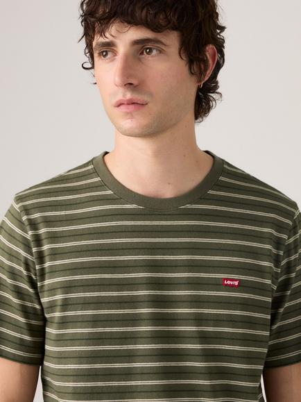 Levi's Original Housemark Stripe Crew Neck Cotton T-Shirt, Max Stripe Rosin - view 2, Max Stripe Rosin