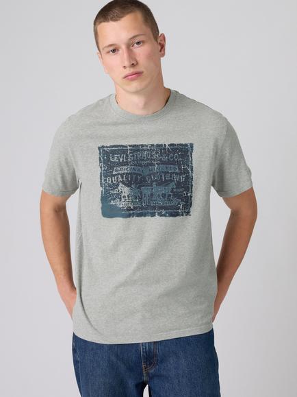 Levi's Relaxed Fit Graphic Crew Neck T-Shirt, Two Horse Smoked Prl, Two Horse Pull Grey