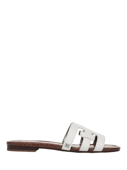 Sam Edelman Bay Leather Slider Sandals, White