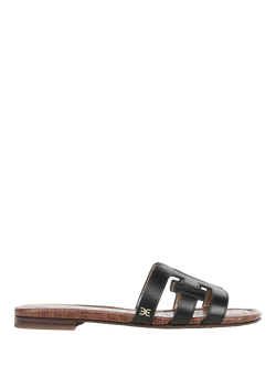 Sam Edelman Bay Leather Slider Sandals, Black