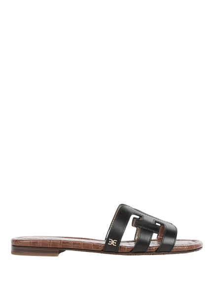 Sam Edelman Bay Leather Slider Sandals, Black