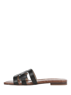 Sam Edelman Bay Leather Slider Sandals - view 2, Black