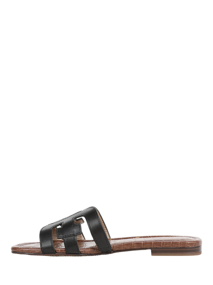 Sam Edelman Bay Leather Slider Sandals - view 2, Black
