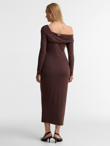 Barbour International Kemora Maxi Dress, Truffle - view 2, Truffle