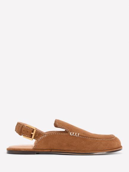 Boden Suede Slingback Clogs, Golden Brown, Golden Brown