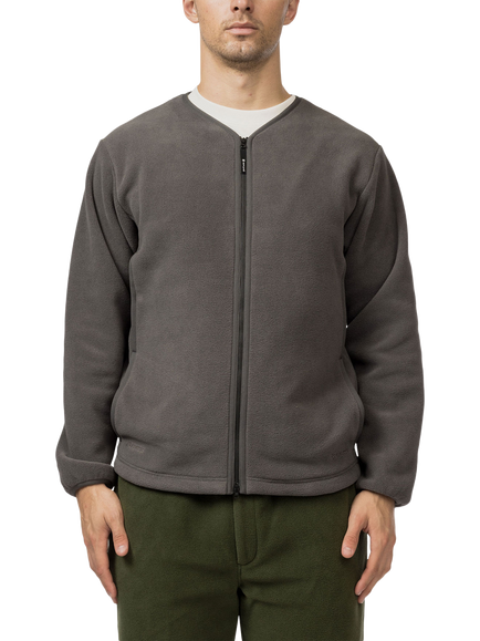 Snow Peak Fleece Cardigan, Charcoal, Charcoal