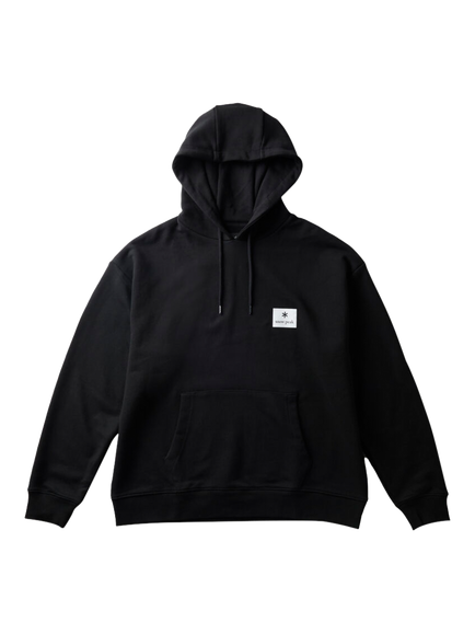 Snow Peak Square Logo Hoodie, Black, Black