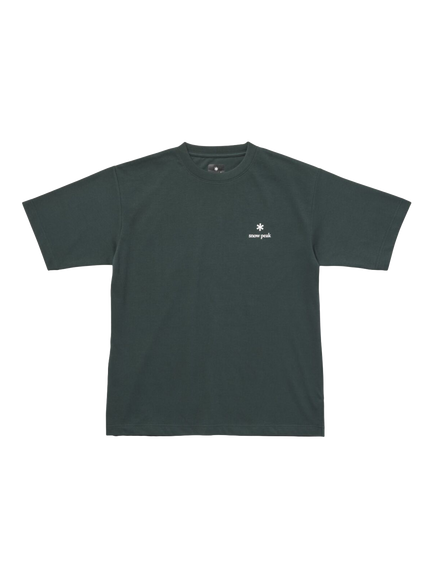 Snow Peak Short Sleeve One-Point Logo T-Shirt, Dark Green, Dark Green